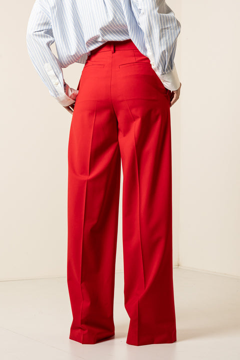 MSGM STRETCH WOOL PALAZZO PANTS