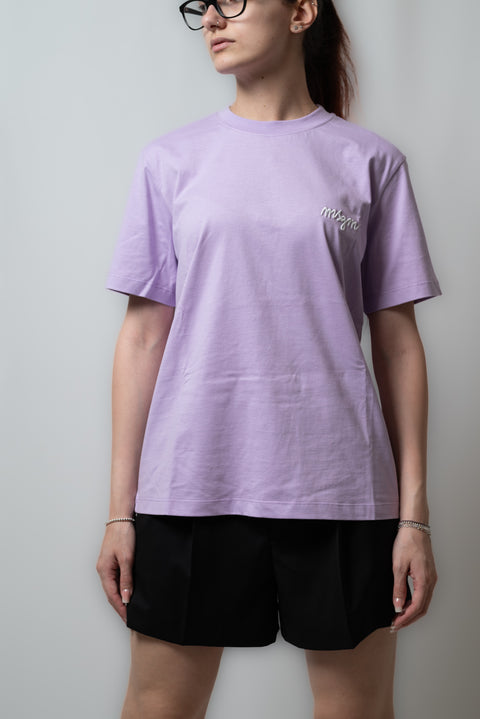 MSGM T-SHIRT JERSEY STAMPA LOGO