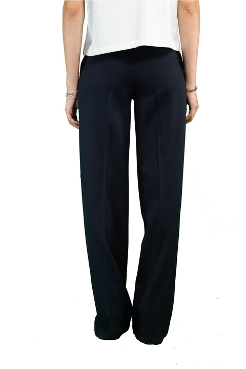 PAROSH PANTALONE PALAZZO GABARDINE STRETCH