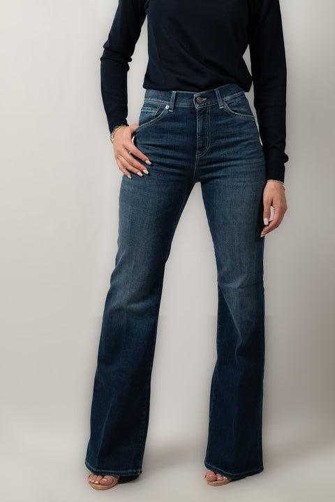 DONDUP AMBER PALAZZO DENIM STRETCH