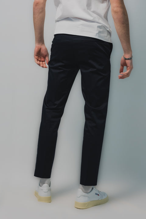 PT TORINO DIECI PANTALONE VENTRE PIATTO COTONE RASO SATIN STRETCH FONDO 17 cm.