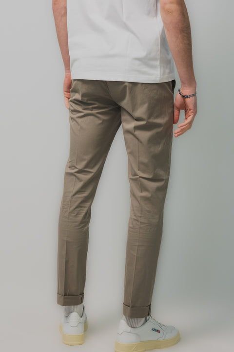 DONDUP GAUBERT PANTALONE GABARDINE LIGHT STRETCH FONDO 17 cm.