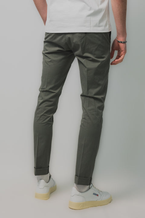 DONDUP GAUBERT PANTALONE GABARDINE LIGHT STRETCH FONDO 17 cm.