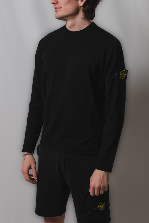 STONE ISLAND MAGLIA REALIZZATA NEL CLASSICO TESSUTO COTONE MANO RUSTICA FINEZZA 12 FONDO DRITTO