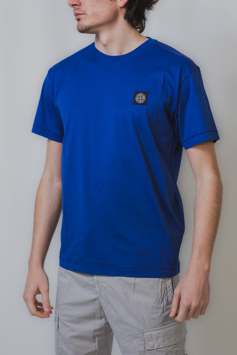 STONE ISLAND T-SHIRT SLIM FIT JERSEY CON PATCH LOGO SUL PETTO