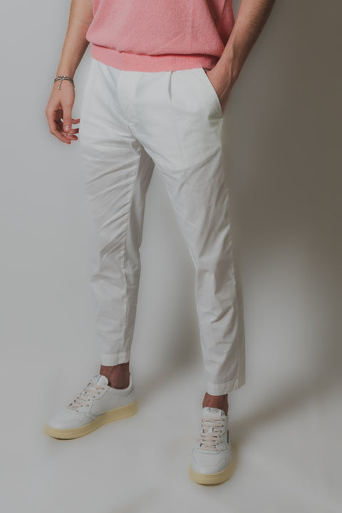 DONDUP BEN PANTALONE POPELINE FRESH LIGHT STRETCH FONDO 18 cm.