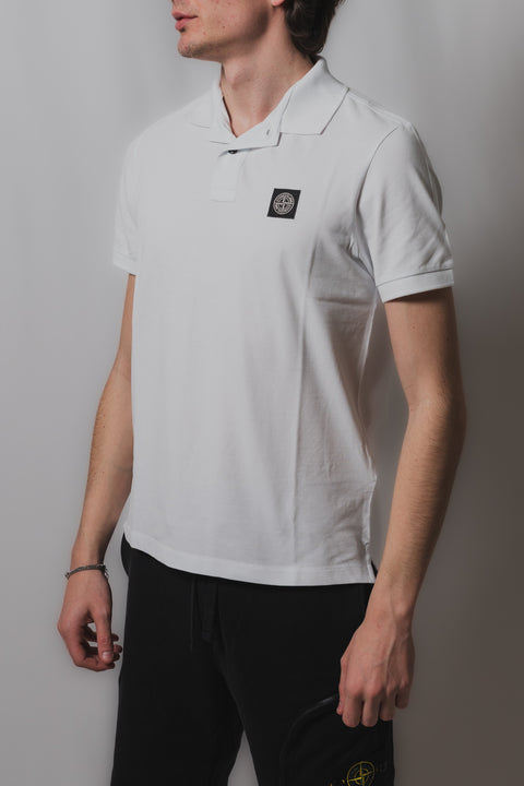 STONE ISLAND POLO PIQUET STRETCH SLIM FIT PATCH LOGO