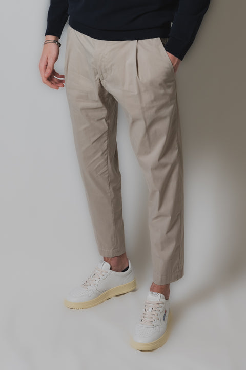 DONDUP BEN PANTALONE POPELINE FRESH LIGHT STRETCH FONDO 18 cm.