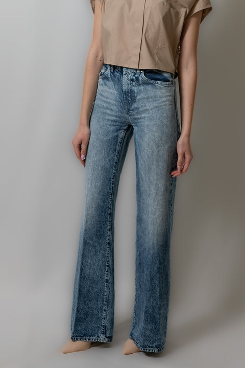 DONDUP AMBER JEANS PALAZZO REALIZZATO NEL TESSUTO DONDUP DENIM SUPER LIGHT