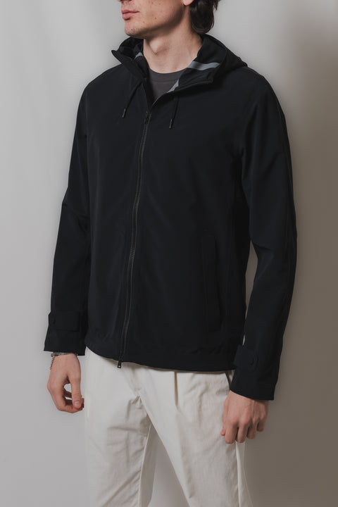 HERNO BOMBER CON CAPPUCCIO CHIUSURA ZIP REALIZZATO IN SCUBA