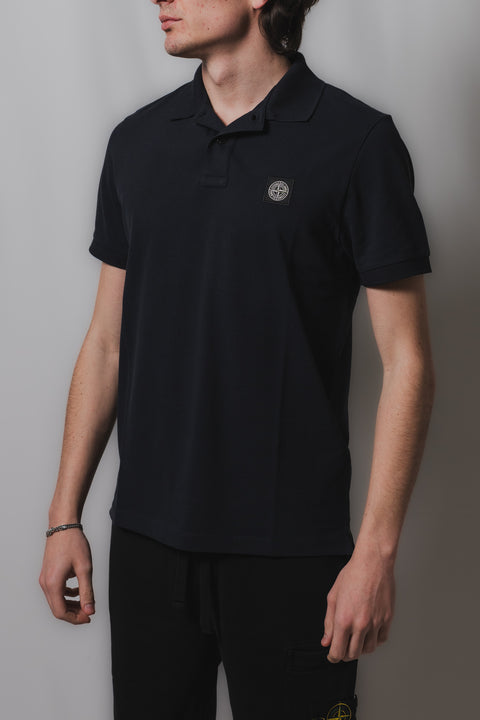 STONE ISLAND POLO PIQUET STRETCH SLIM FIT PATCH LOGO