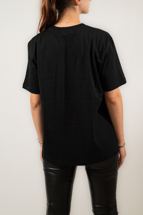 MSGM T-SHIRT JERSEY RICAMO LOGO PETTO