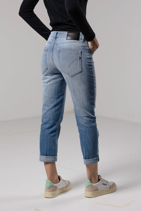 DONDUP KOONS MONO BOTTONE DENIM CHIARO